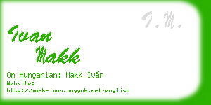 ivan makk business card